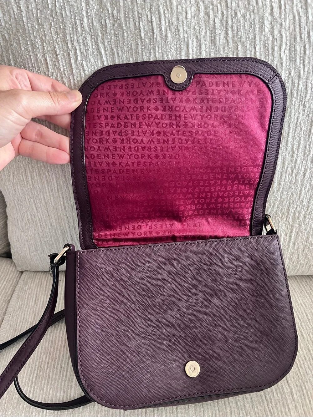 Kate Spade Eggplant Purple Crossbody Purse Women